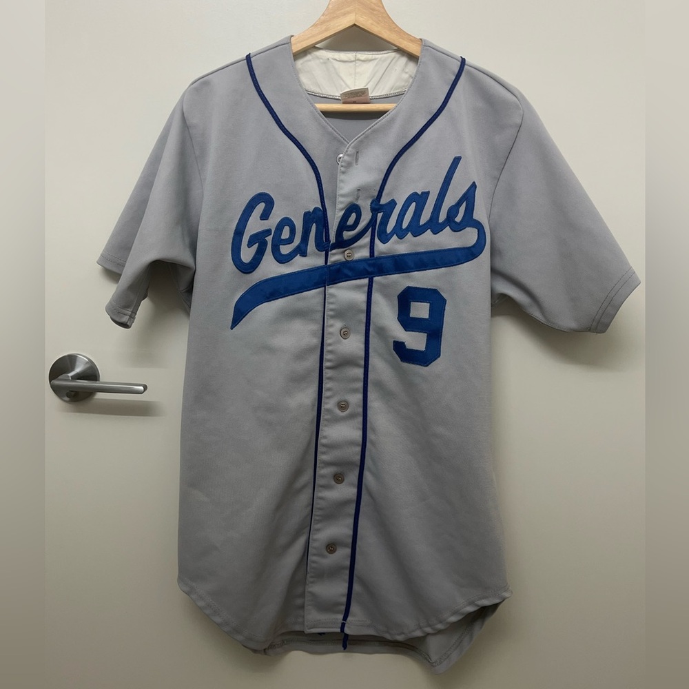 Wilson Generals Baseball Jersey – Size 42 – Vintage Grey/Blue